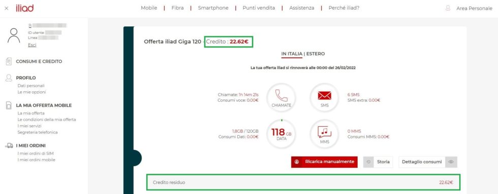 Come Vedere Il Credito Residuo Con Iliad