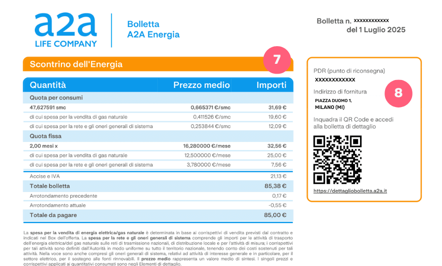 A2A bolletta gas box offerta