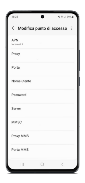 Impostazione APN Very Mobile WINDTRE su Android