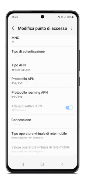 Impostazioni APN ho Mobile per Android