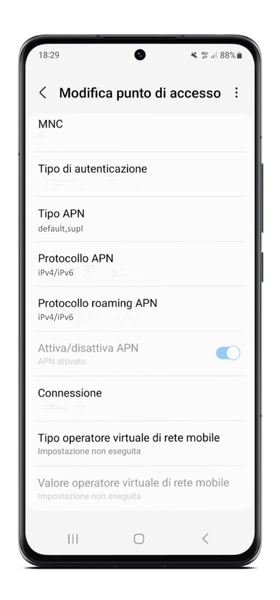 Impostare APN TIM su Android