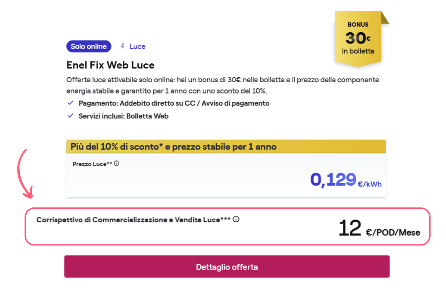 CCV in offerta Enel