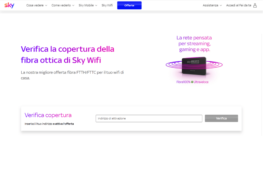 Copertura skywifi