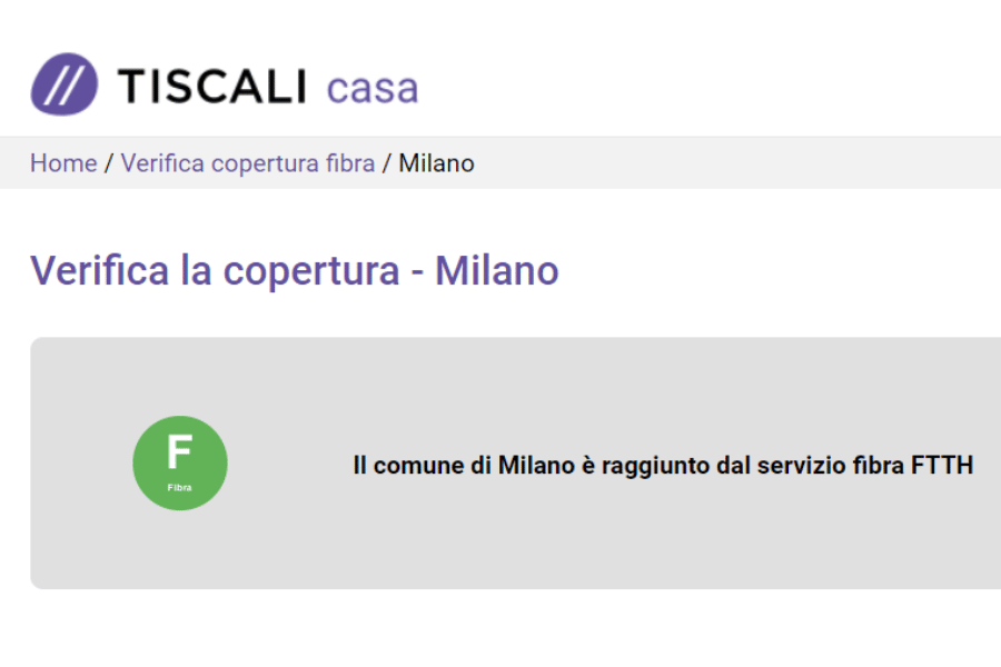 copertura tiscali fibra