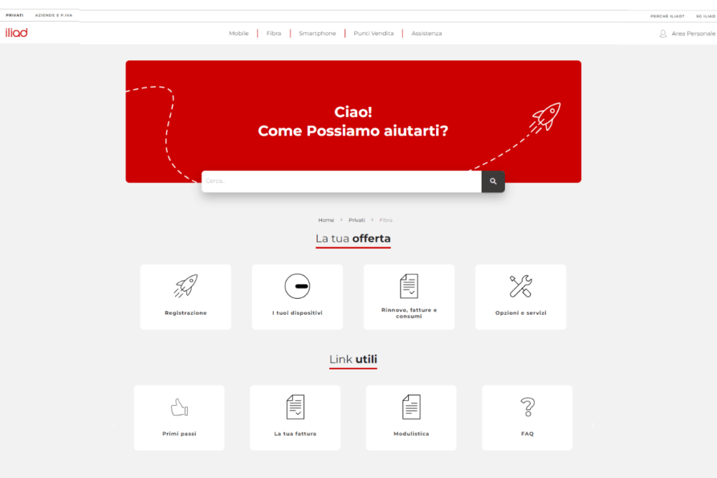 Iliad fibra assistenza