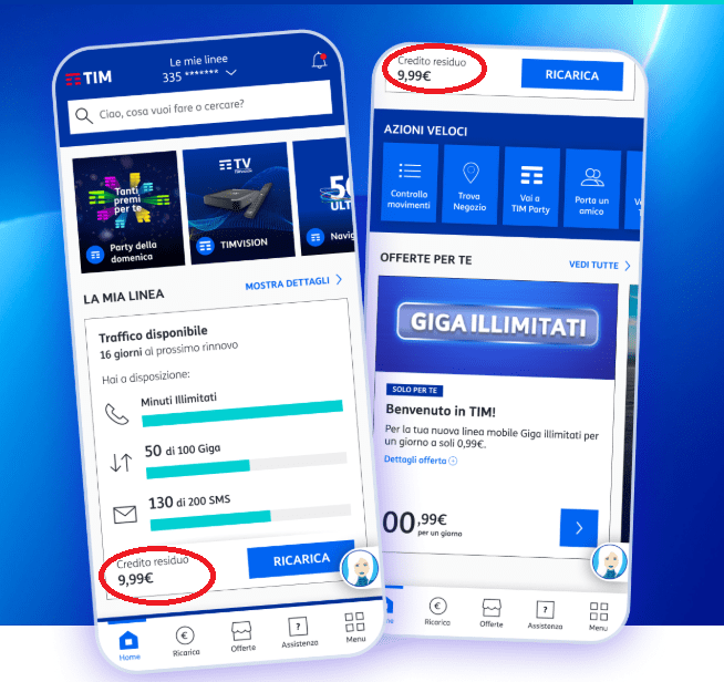 tim app credito residuo