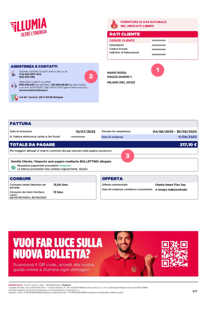 Come leggere la bolletta Illumia