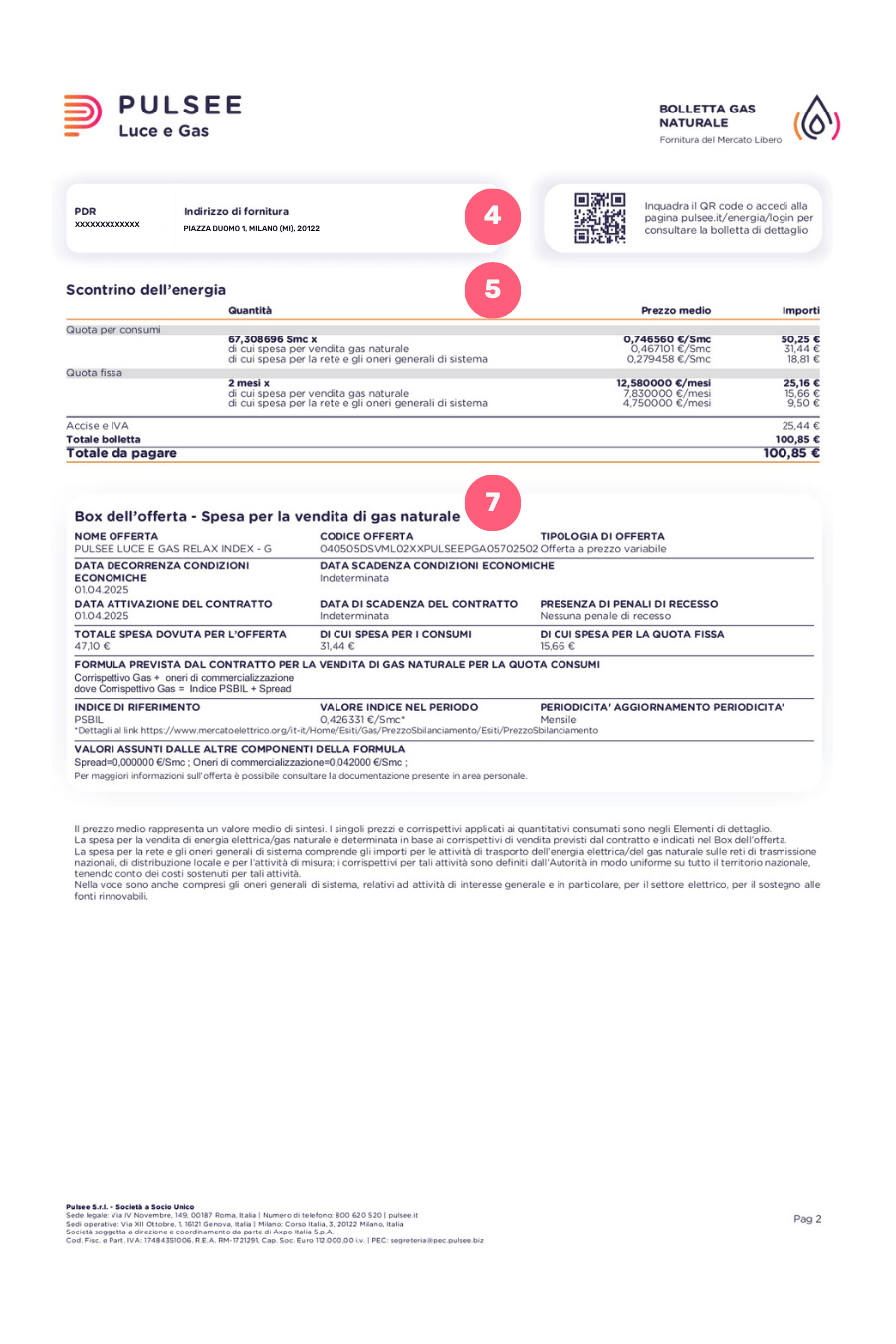 Leggere la bolletta Pulsee