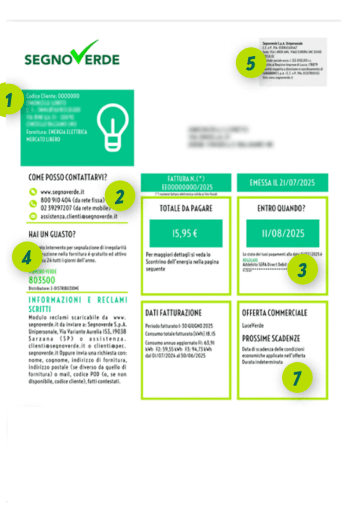 SegnoVerde bolletta pagina 1