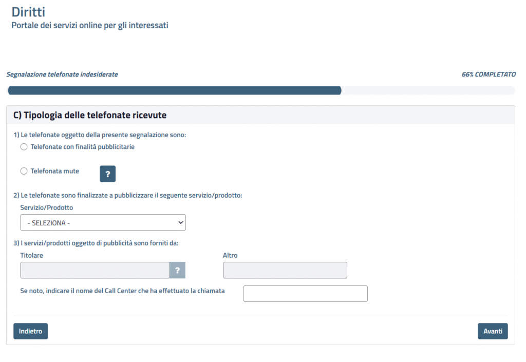 Segnalazione Garante Privacy numeri sospetti