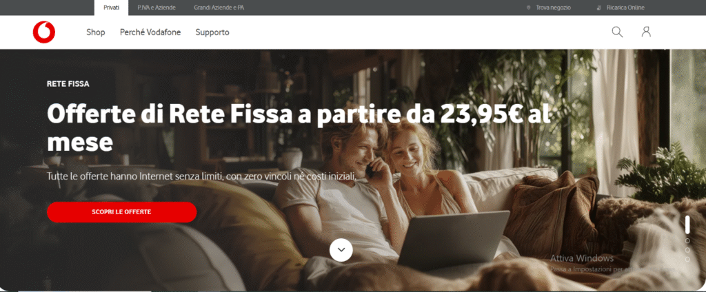 Vodafone area clienti sito