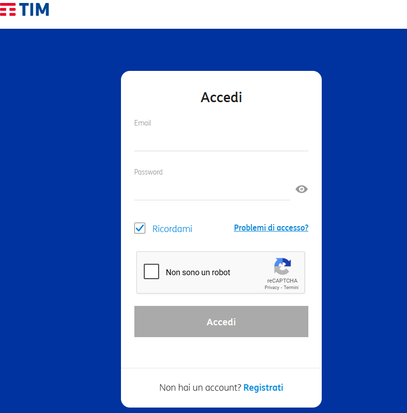 area clienti tim mobile