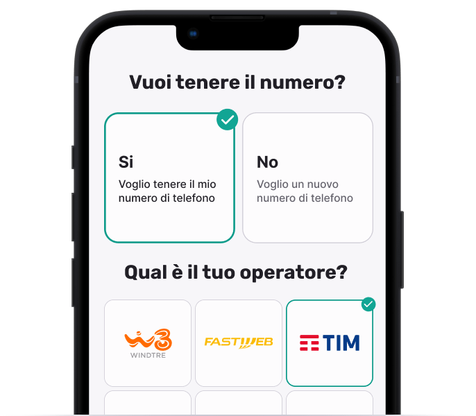 Indica le tue preferenze